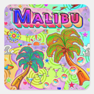 Sticker cible de vacances Malibu