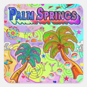 Sticker cible de vacances Palm Springs