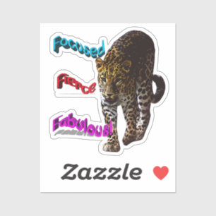 Sticker Ciblé Fierce Fabuleux Leopard motivation