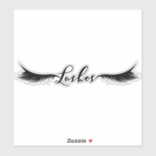 Sticker Cils Franges Sourcils Maquillage Yeux Logo Type