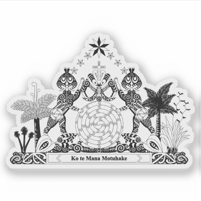 Sticker Cimetière à armes Kīngitanga, Maori, Nouvelle-Zéla (Devant)