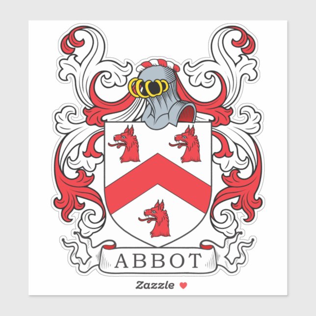 Sticker Cimier de la famille Abbé (Feuille)