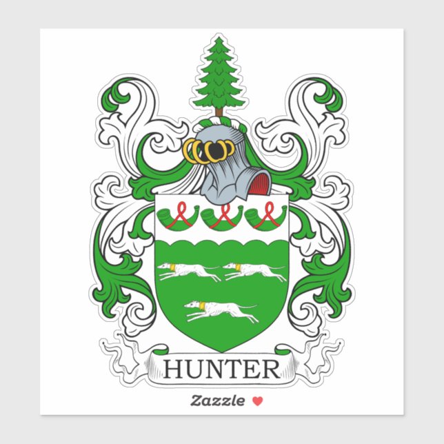 Sticker Cimier de la famille Hunter (Feuille)