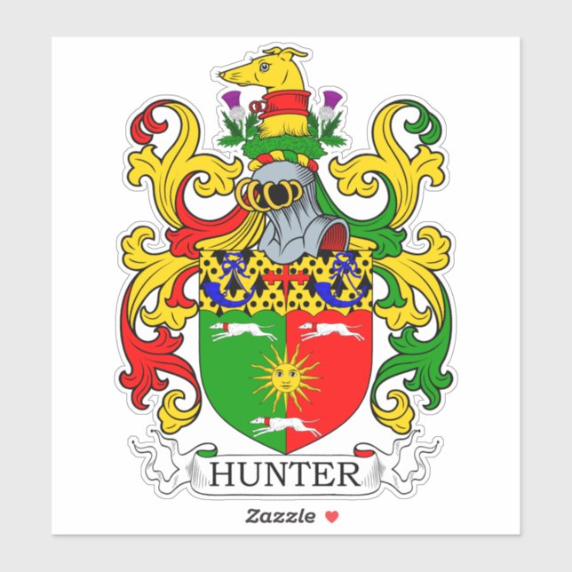 Sticker Cimier de la famille Hunter (Feuille)