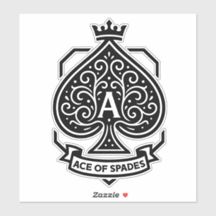 Sticker Cimier de l'As des Pique — Filigree couronné