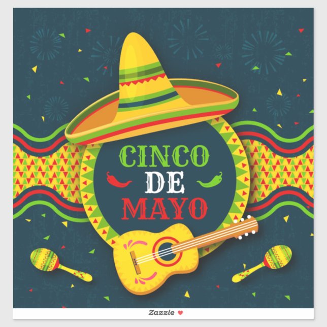 Sticker Cinco De Mayo (Feuille)