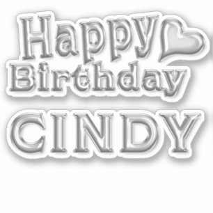 Sticker Cindy Happy Birthday