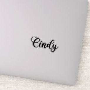 Sticker Cindy Name - Calligraphie manuscrite