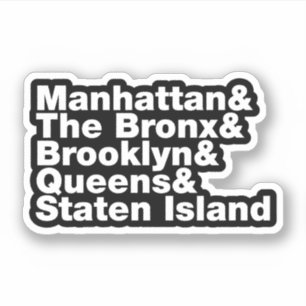 Sticker Cinq Boroughs ~ New York