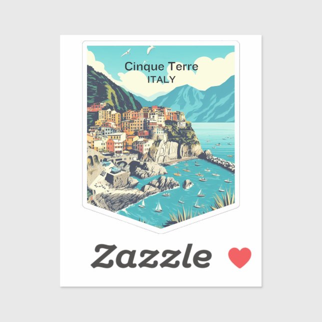 Sticker Cinque Terre Italie, Voyage (Feuille)