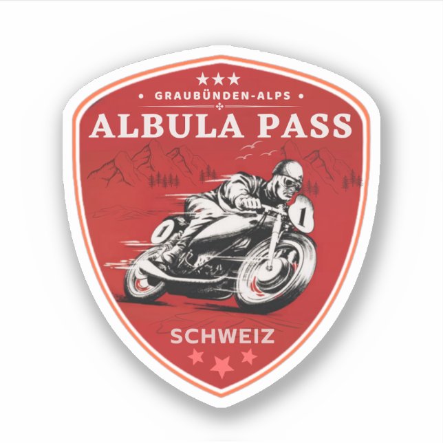Sticker circuit moto albula alpes suisses (Devant)