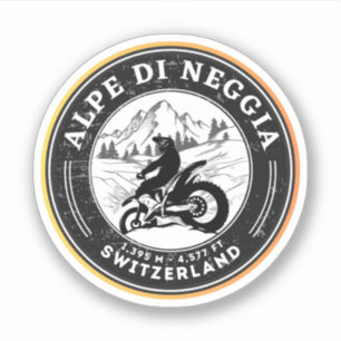Sticker Circuit moto Alpe di Neggia dans les Alpes suisses