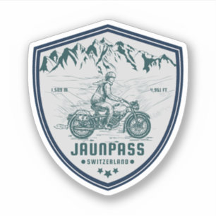Sticker Circuit moto dans les Alpes suisses Boltigen-Jaunp