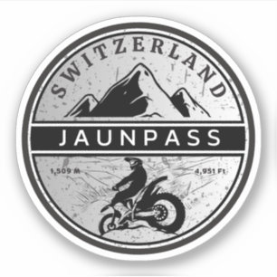 Sticker Circuit moto dans les Alpes suisses par Boltigen-J