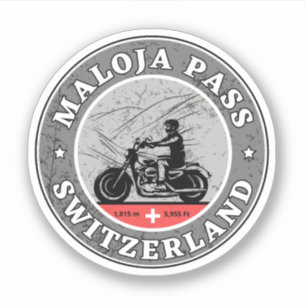 Sticker Circuit moto dans les Alpes suisses par le col de