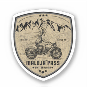 Sticker Circuit moto dans les Alpes suisses par le col de 