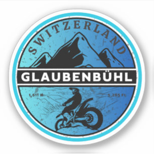 Sticker Circuit moto Glaubenbüelen pass à travers les Alpe