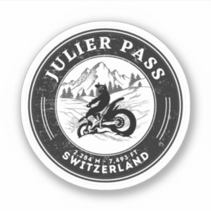 Sticker Circuit moto suisse des Alpes par le col de Julier