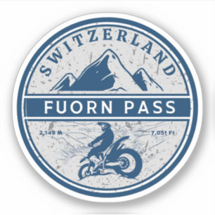 Sticker Circuit moto suisse du col de l'Ofen-Fuorn Pass da