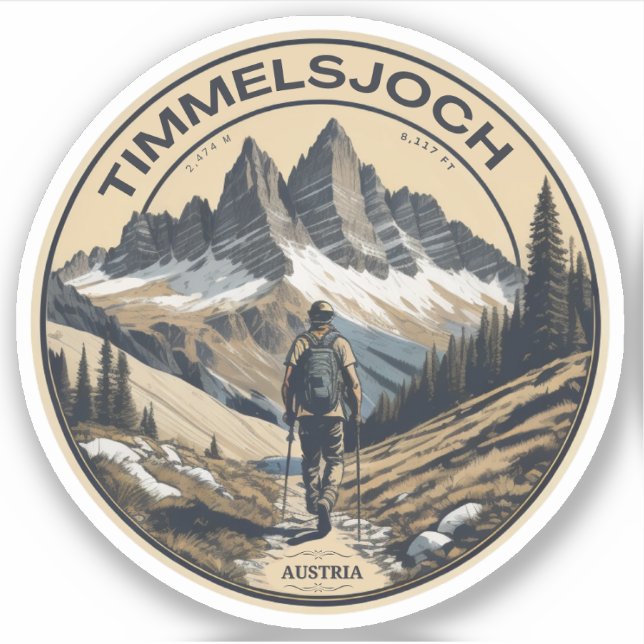Sticker Circuit Timmelsjoch - passo del rombo à moto (Devant)