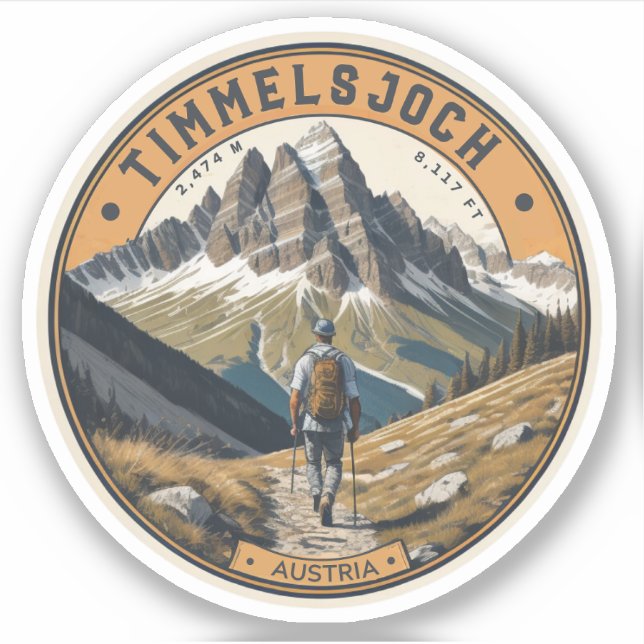 Sticker Circuit Timmelsjoch - passo del rombo à moto (Devant)