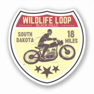 Sticker circuit touristique moto de Wildlife Loop Road dan
