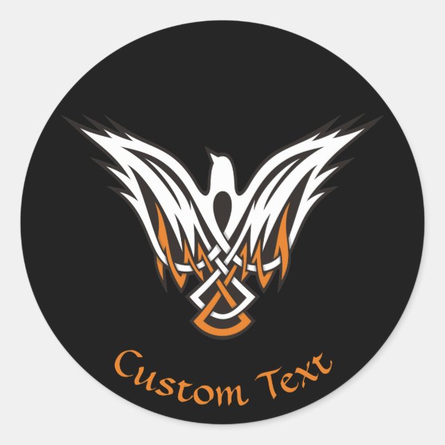 Sticker circulaire classique aux oiseaux celtiques (Devant)