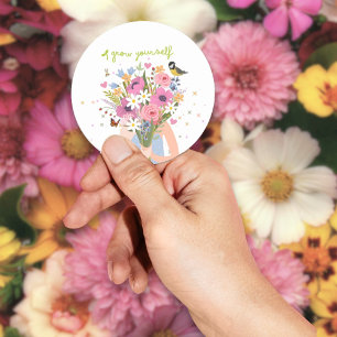 Sticker circulaire "Grow Yourself-You"
