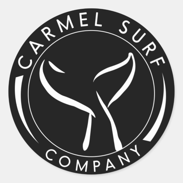 Sticker circulaire Surf Carmel (Devant)