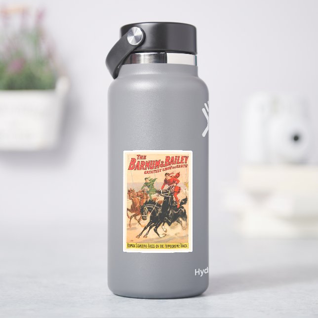 Sticker Cirque Avec Des Hommes À Cheval. (HydroFlask)