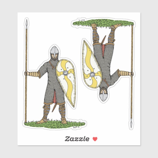 Sticker Cirque médiévale Norman Knight 1066 (Feuille)