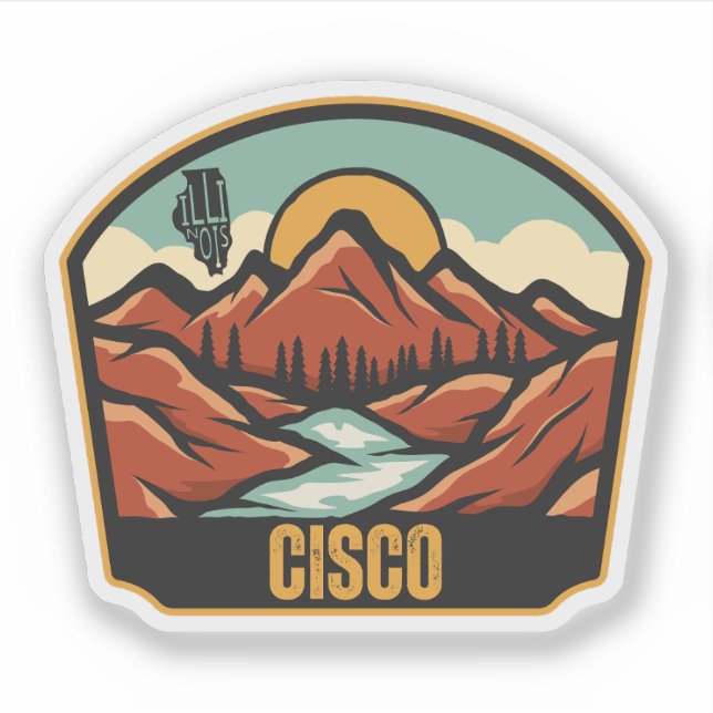 Sticker Cisco, Illinois (Devant)
