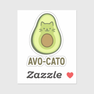Sticker Citation amusante disant Avo Cato Humour Cat Avoca