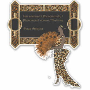 Sticker Citation Art Déco Lady Empowing