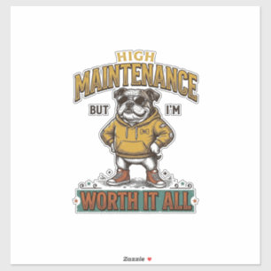 Sticker Citation de Bulldog Drôle Gravure Vintage T-Shirt