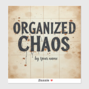 Sticker Citation de chaos amusant étudiant