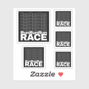 Sticker Citation de coureur en entraînement motivationnel