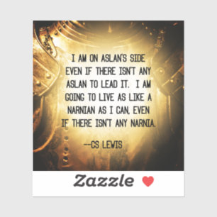 Sticker Citation de CS Lewis Narnia Knight
