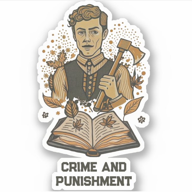 Sticker Citation de Fyodor Dostoyevsky, Crime et Châtiment (Devant)
