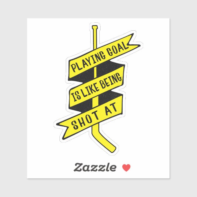 Sticker Citation de gardien de hockey sur glace (Feuille)