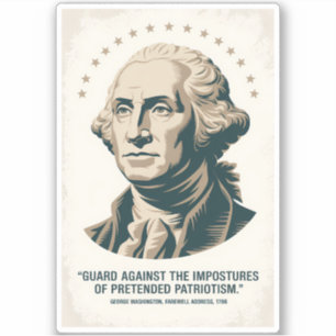 Sticker Citation de George Washington Art du président amé