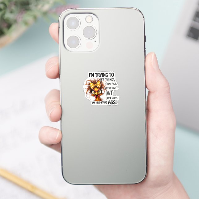 Sticker Citation de poulet drôle sarcastique (Téléphone)