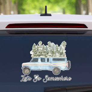 Sticker Citation de road trip en camping Allons quelque pa