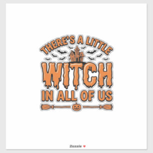 Sticker Citation de sorcière d'Halloween Design vectoriel