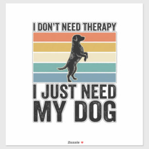 Sticker Citation de thérapie pour amateur de chien Design 