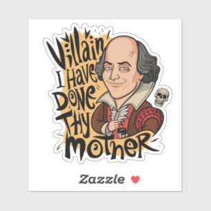 Sticker Citation d'Humour d'insulte colorée amusante