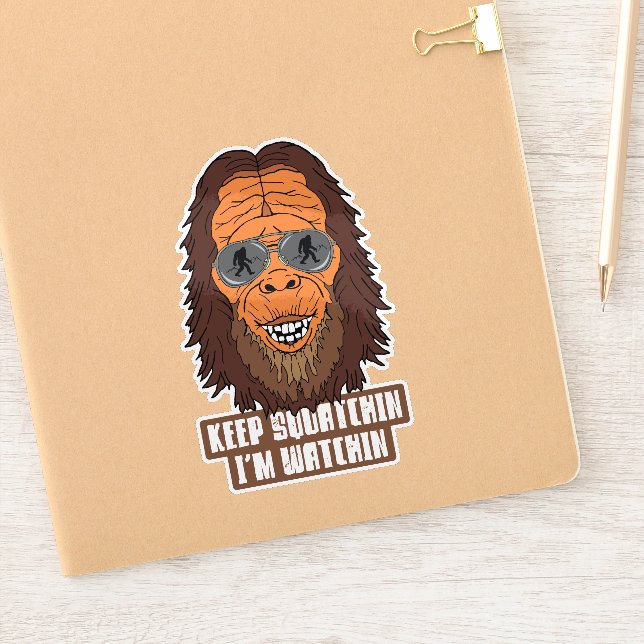 Sticker Citation drôle de Bigfoot parti squatchin (Carnet)