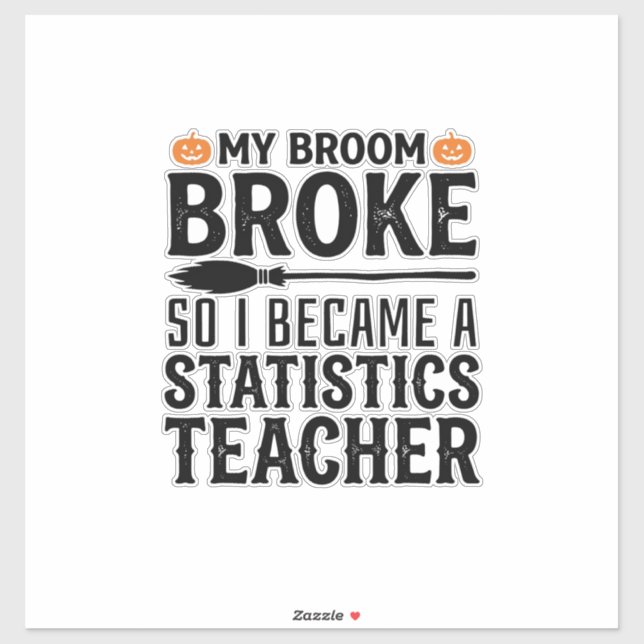 Sticker Citation drôle de professeur de statistiques pour  (Feuille)