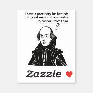 Sticker Citation drôle de Shakespeare