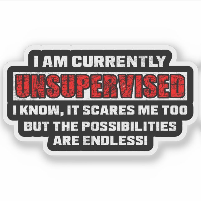 Sticker Citation drôle et sarcastique actuellement sans su (Devant)
